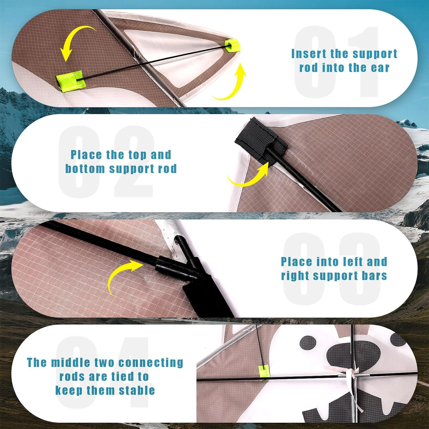 Colourful Kite for Kids & Adults, Easy to Fly Kids Kite for Beach Trip Park Outdoor Family Games and Activities image number 5