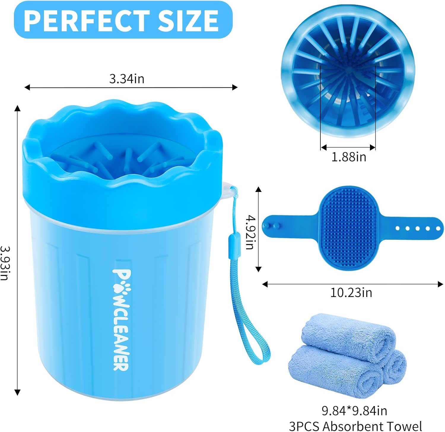 Dog Paw Cleaner, Washer, Muddy Pet Foot Cleaner for Small Medium Large Breed Dogs/Cats (S, Blue) image number 3