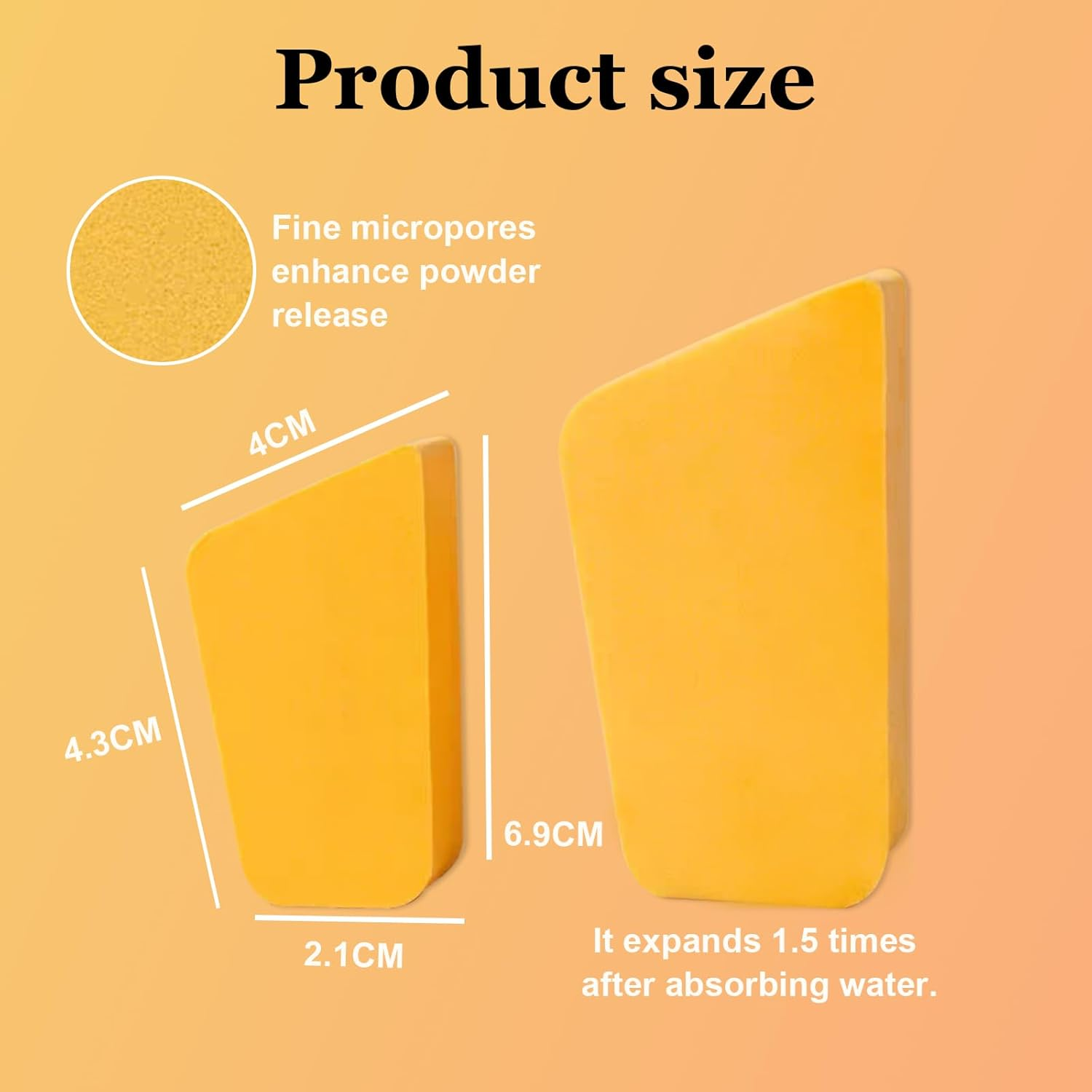 7 Pieces Makeup Sponges, Trapezoid Powder Puff, Geometry Makeup Foundation Brush, Dry and Wet Use for Foundation, Cushion Foundations, Primer, Blush image number 3