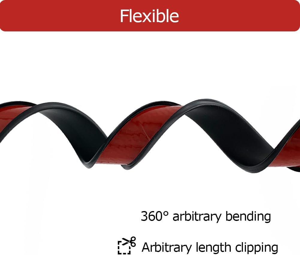 Aroilder U Shape Plywood Edge Banding, Fit 3/4 Inch Edge, Desk Edge Protector, Self-Adhesive Edge Trim for Veneer, Furniture, Countertop, Table, Sheet Metal, Black, 20Ft image number 5