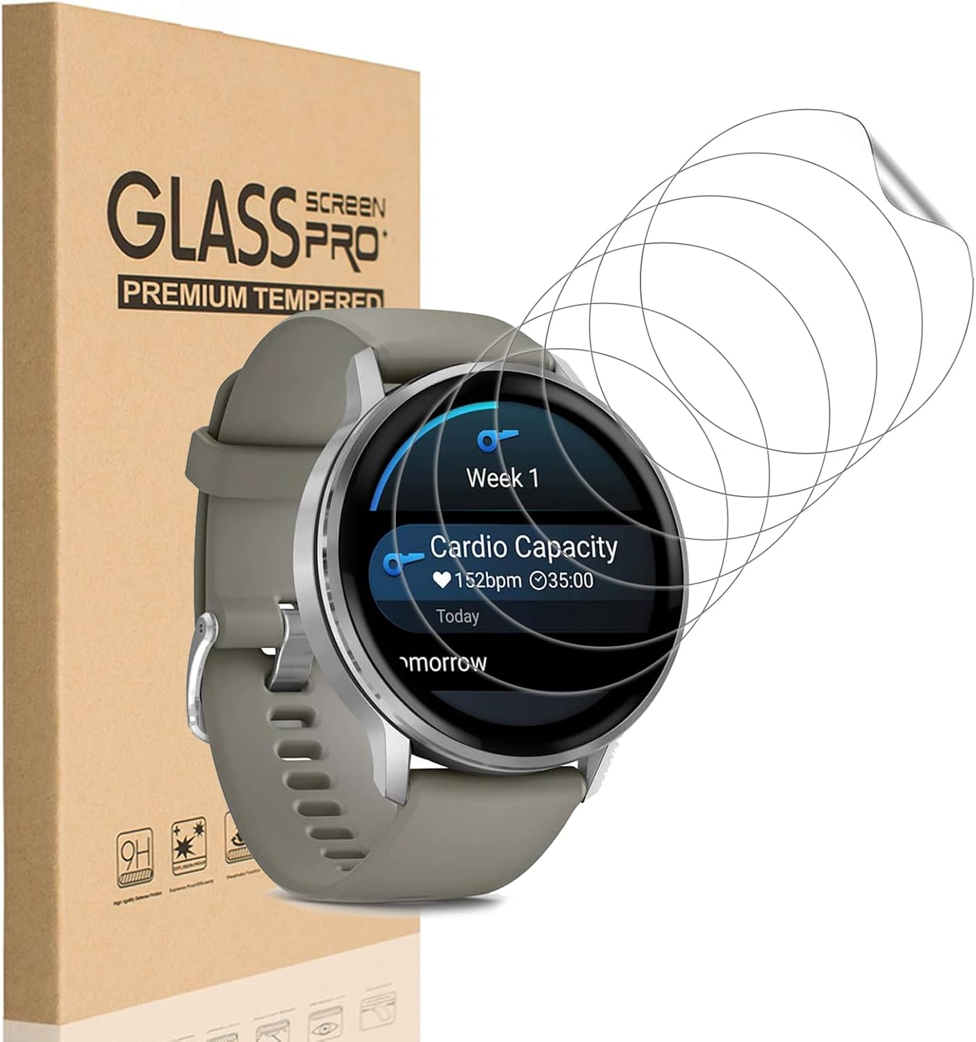 [6 Pack] HEYUS Screen Protector for Garmin Venu 4 45Mm, TPU Soft Full Coverage Protective Film Anti-Scratch HD Clear Premium