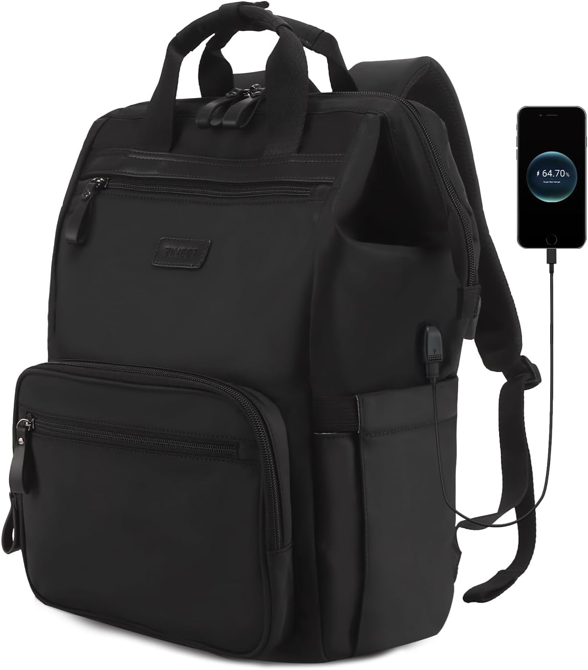 Timeet Laptop Backpack for Women Men, 15.6/17 Inch Travel Backpack with USB Charging Port, Water Resistant & Anti-Theft for Work College Business, Multifunctional Carry on Backpack