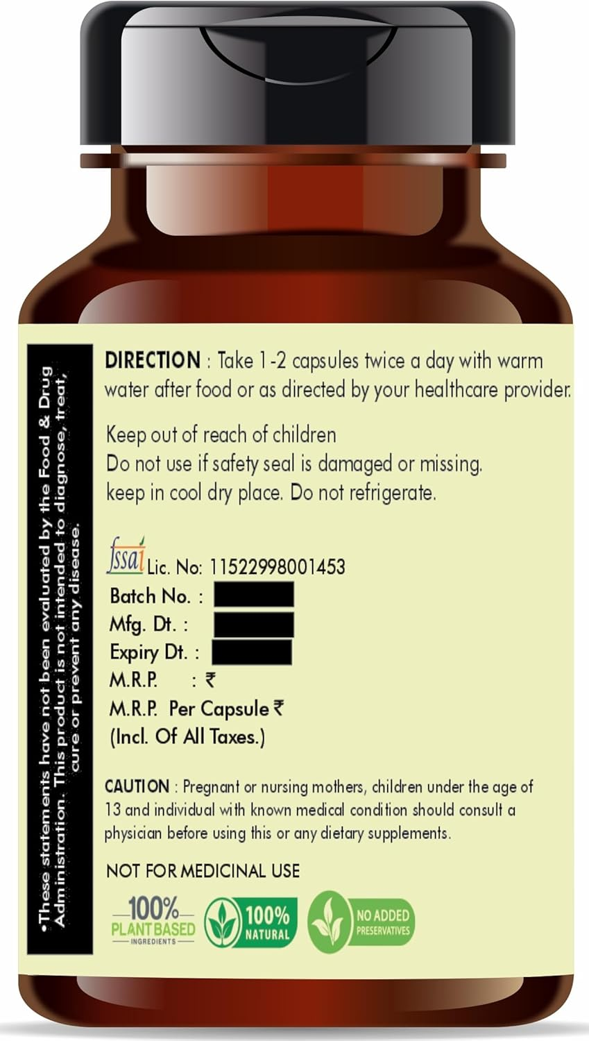 Garcinia Extract 500Mg - 60 Vegan Caps | Garcinia Cambogia | All Natural | 100% Vegan | Gluten-Free | GMP Certified image number 2