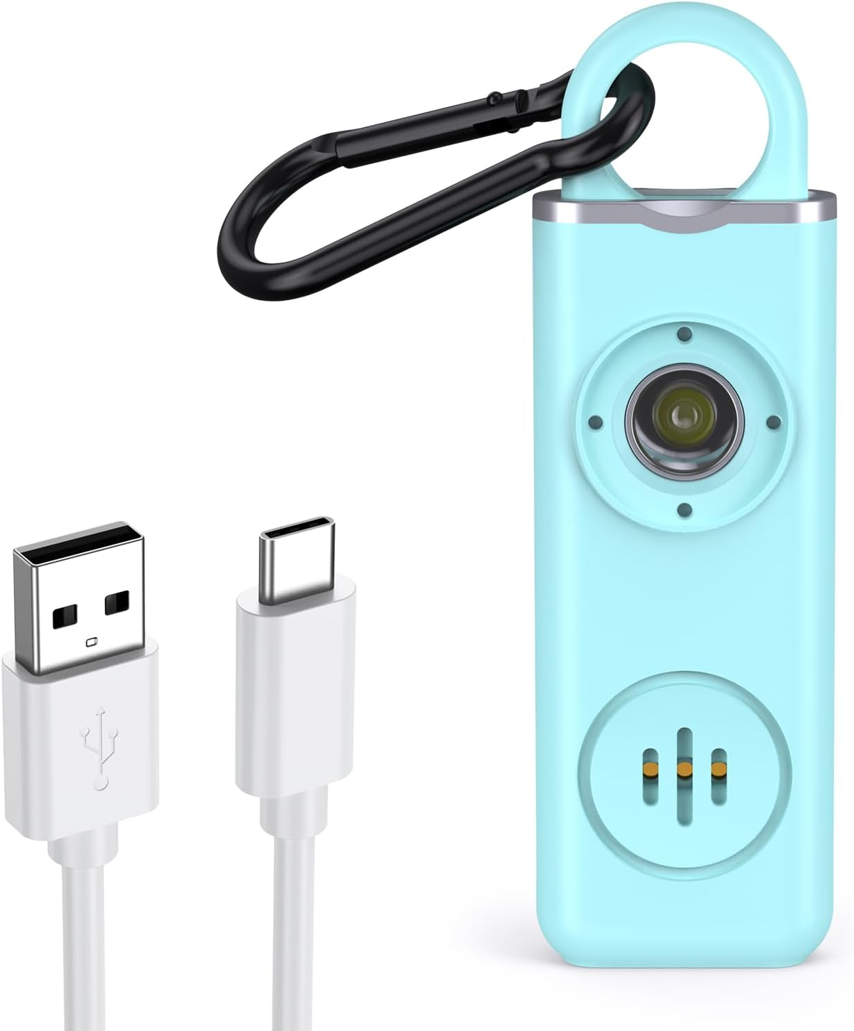 OQIMAX Upgrade Personal Alarm for Women, 130Db Loud Rechargeable Personal Safety Alarm Keychain with Strobe LED Light, Emergency SOS Pocket Alarm for Students, Kids, Walker, Elderly,(Black)