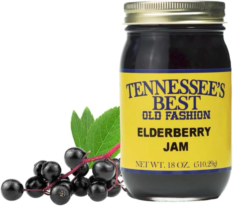 Tennessee'S Best Old Fashioned Elderberry Jam | Handcrafted with Simple Ingredients | Small Batch Made | 18 Oz Resealable Glass Jar (Elderberry Jam) image number 3