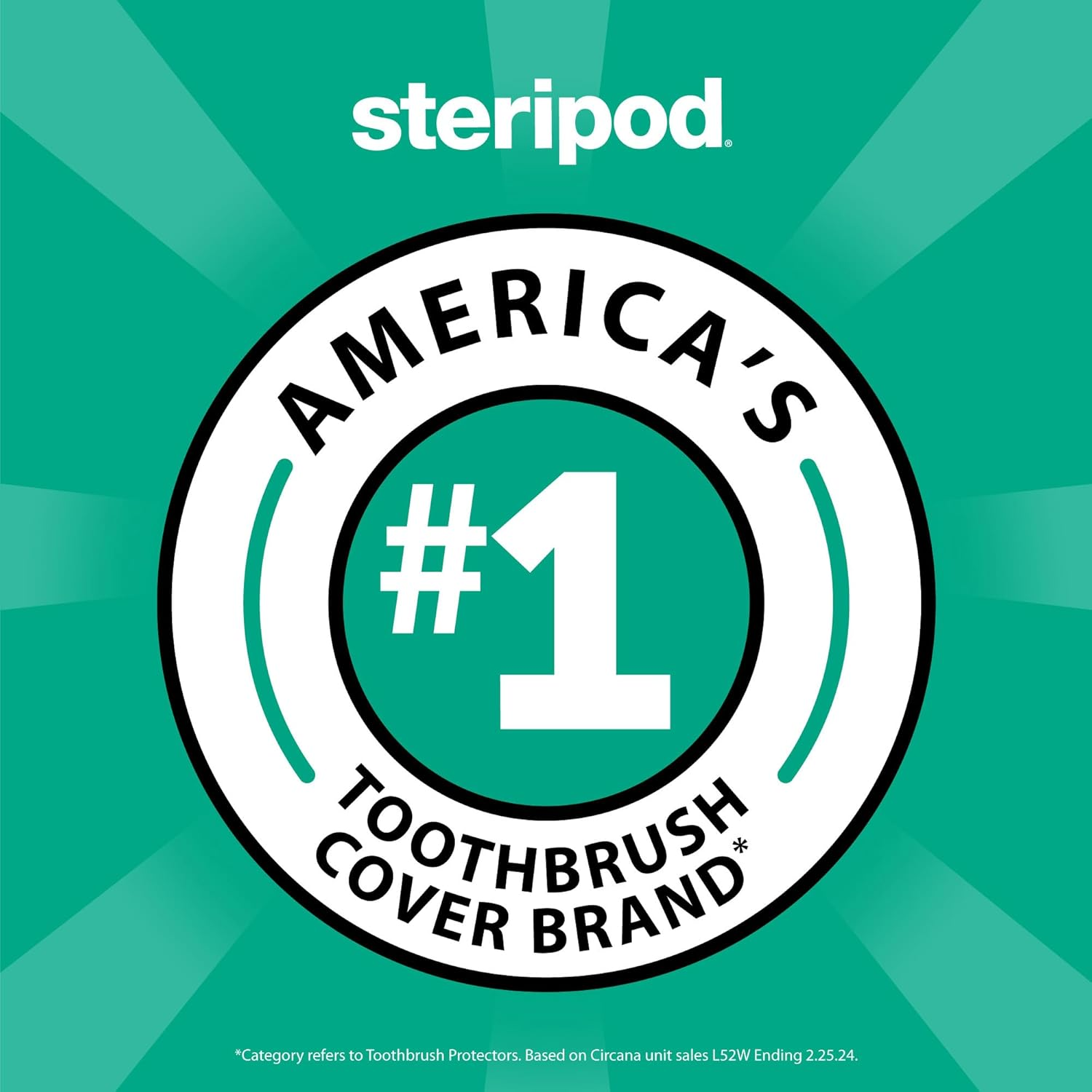 Steripod Clip-On Toothbrush Protector, Green/Silver, 2 Count image number 4