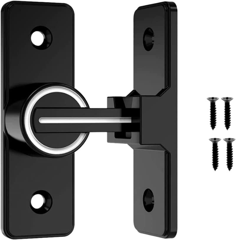 1PC Luminous Sliding Door Latch Lock,Barn Door Lock,90 Degree Gate Latches Heavy Duty Flip Latch Safety Door Bolt Latch,90 Degree Self Luminous Sliding Barn Door Latch,Door Bolt Latch Lock for Barn image number 2