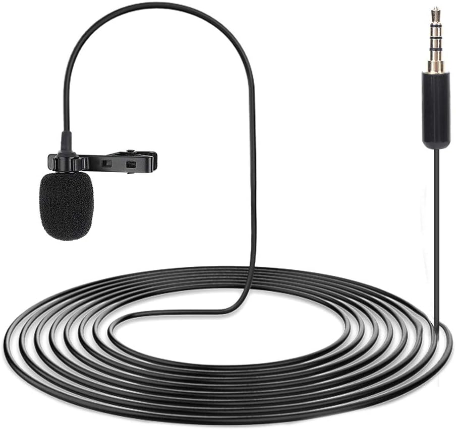 Naroote Mini Lapel Mic APS Advanced Material Collar Microphone Durable for Camera and Computer Voice Chat, Speech, Conference, Interview, Etc