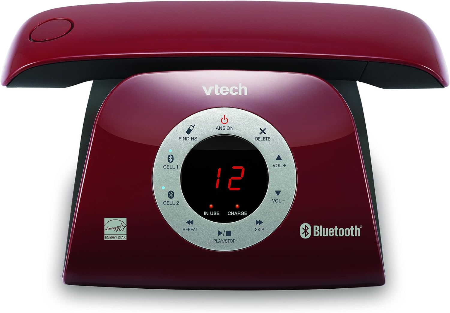 VTECH VS122-16 Retro-Design DECT 6.0 Cordless Phone: Bluetooth Connect to Cell, Call Blocker, Answering System, Full-Duplex Speakerphone, up to 1000 Phonebook Contacts & 1000 Call Block Entries image number 5