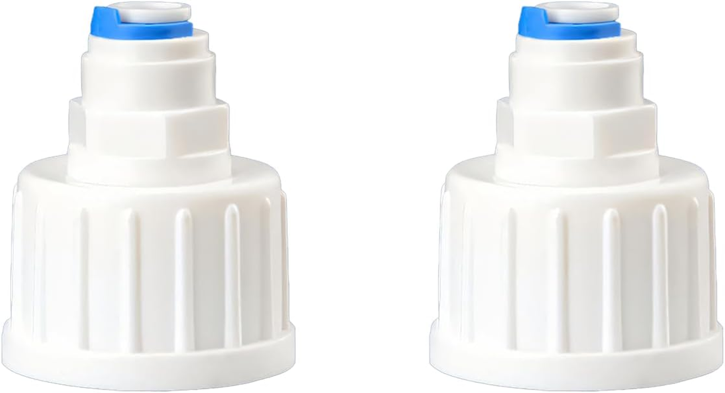 Yxvyxymyxxg 2-Pack 3/4In BSP to 1/4In Pushfit Water Hose Connector - Adapter for Refrigerator Water Filter & Plumbing System image number 3
