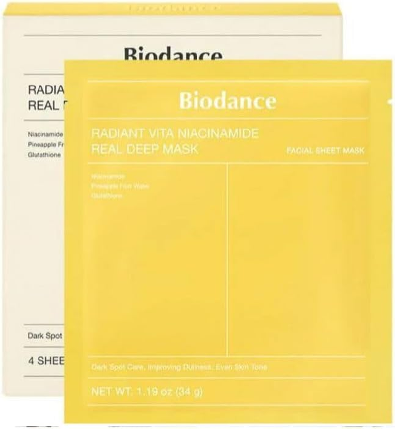 BIODANCE - Radiant Vita Niacinamide Real Deep Mask 34G X 4 Mask/Box image number 2