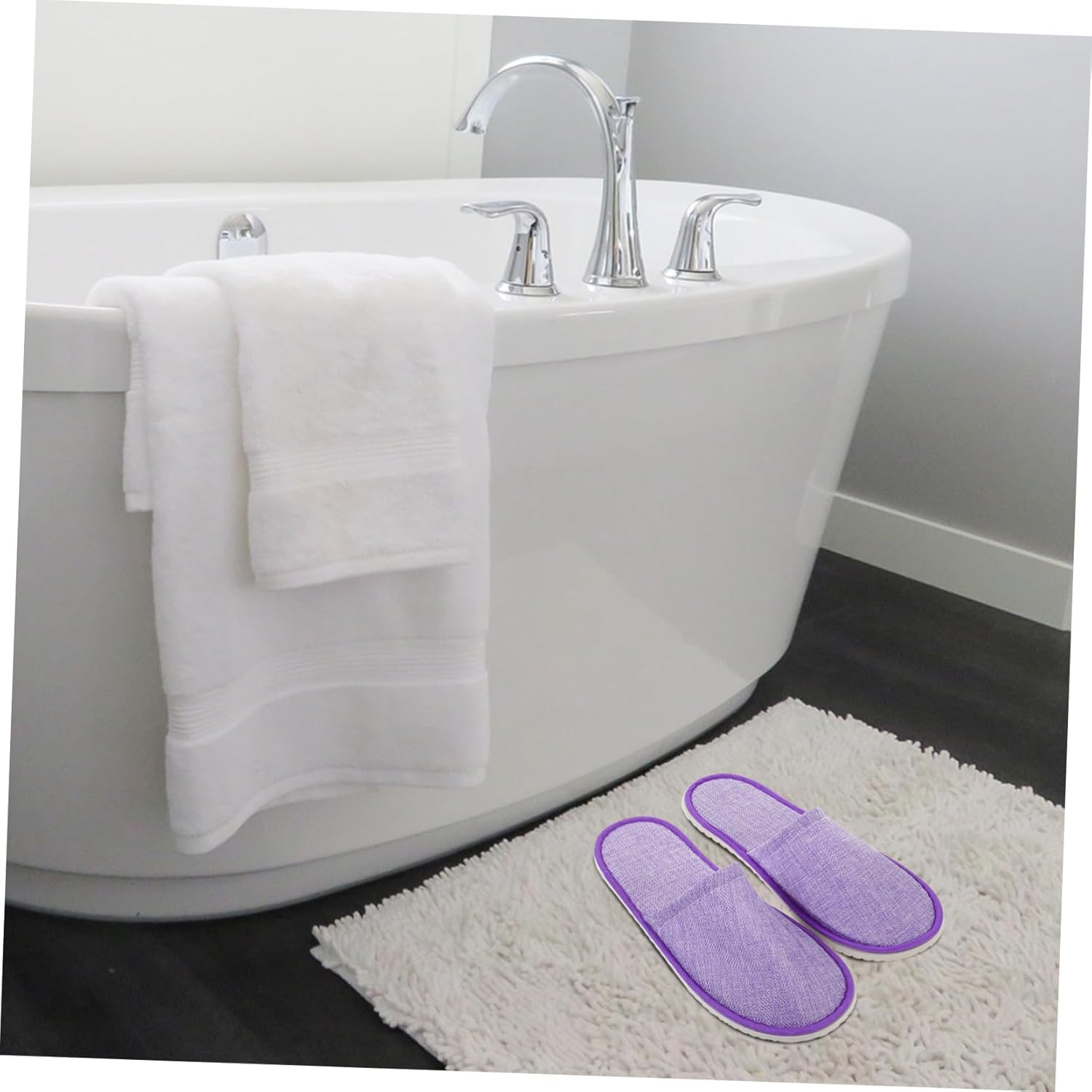 Healeved 10Pairs Bulk Spa Slippers for Women Men Cozy Nonskid Indoor Slippers for Wedding and Home Use