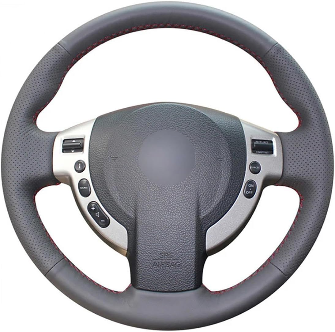 Fit for Nissan Dualis 2006-2013 Stitch Steering Wheel Cover - Lace Up, Non-Slip Sew on Design