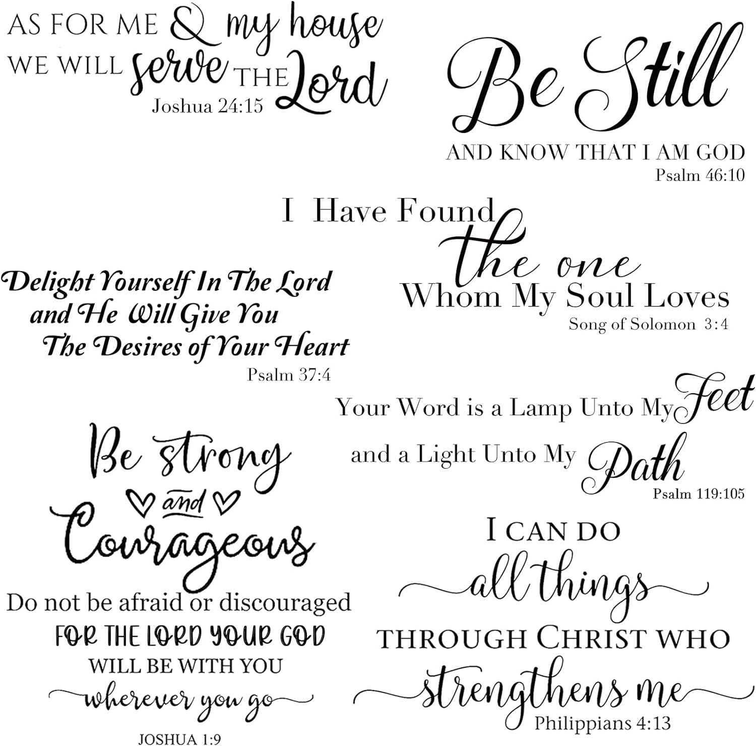 BBTO Bible Verse Wall Stickers Inspirational Quote Wall Decals Religious Motivational Scripture Sticker Peel and Stick for Bedroom Living Room Office Bathroom(Be Still) image number 4