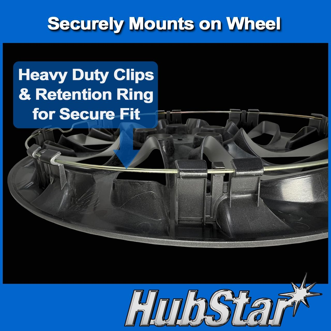 Hubstar Hubcap Replacement for Toyota Corolla 2016-2025, Premium Replica 16-In Wheel Cover, Silver (Set of 4) image number 4