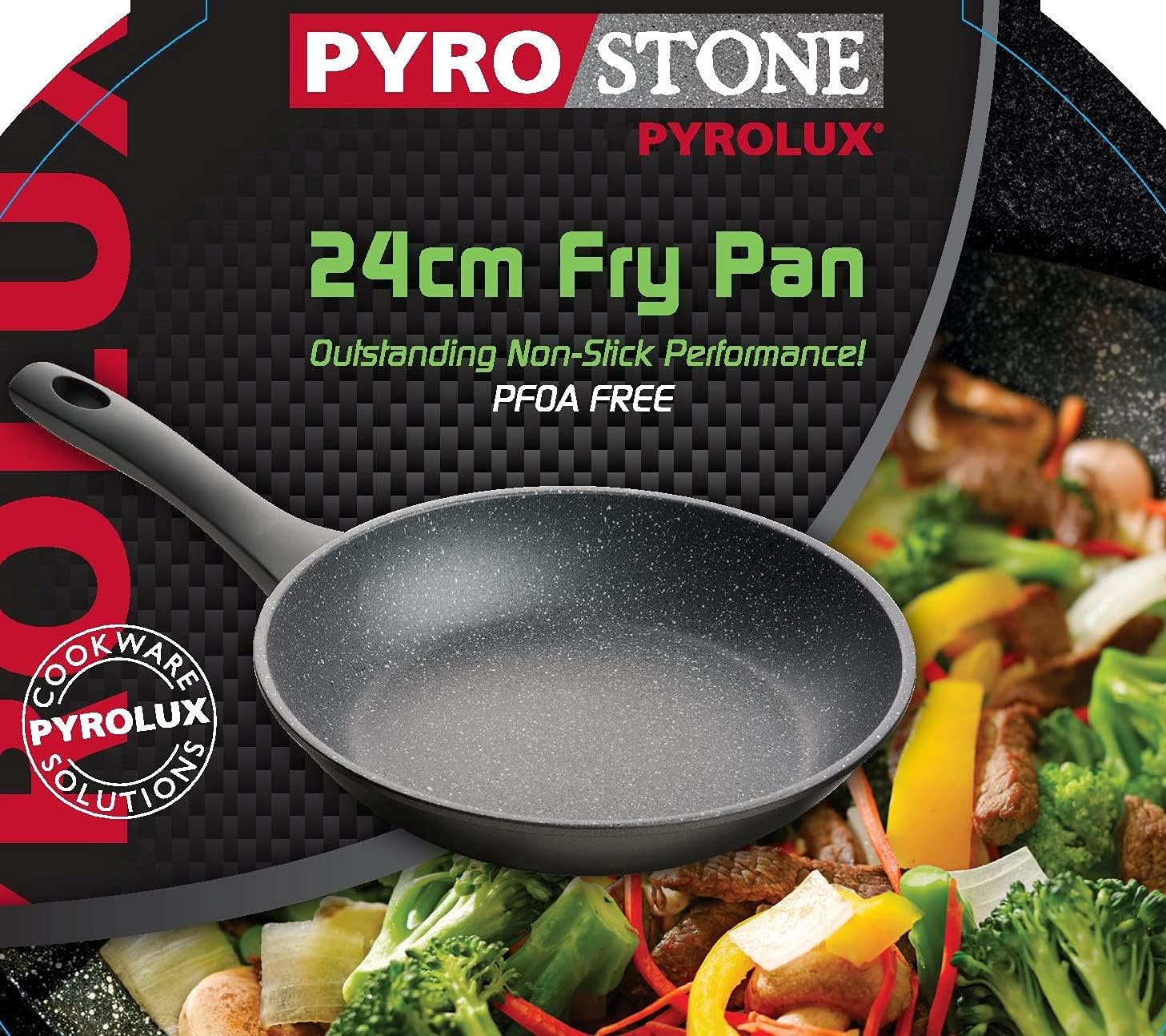Pyrolux Pyrostone Non-Stick Fry Pan/Skillet, 24 Cm, Black image number 4