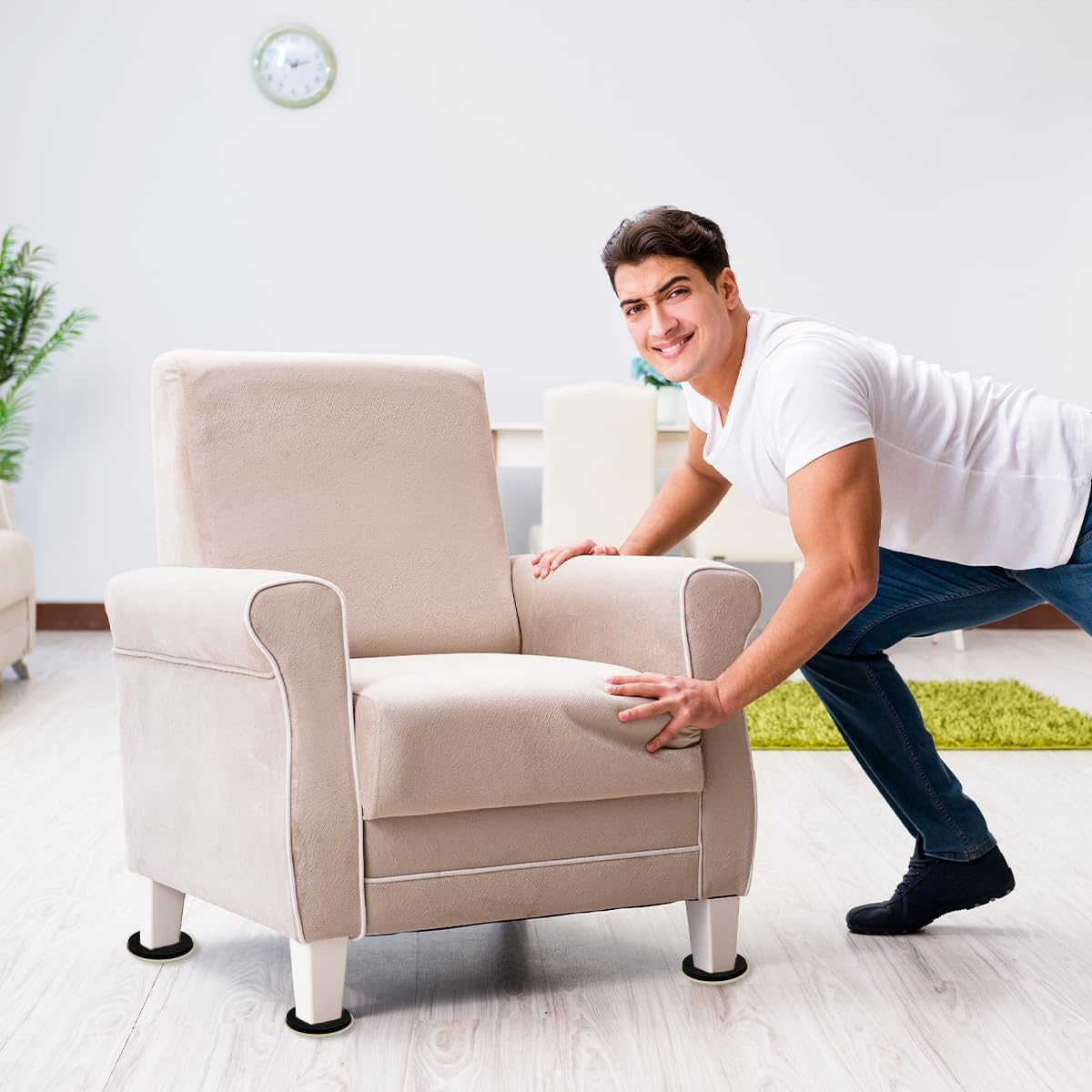 WELANE Furniture Sliders, 16 PCS Furniture Legs Sliders for Carpet, Heavy Furniture (6.3Cm/2.18In) image number 6