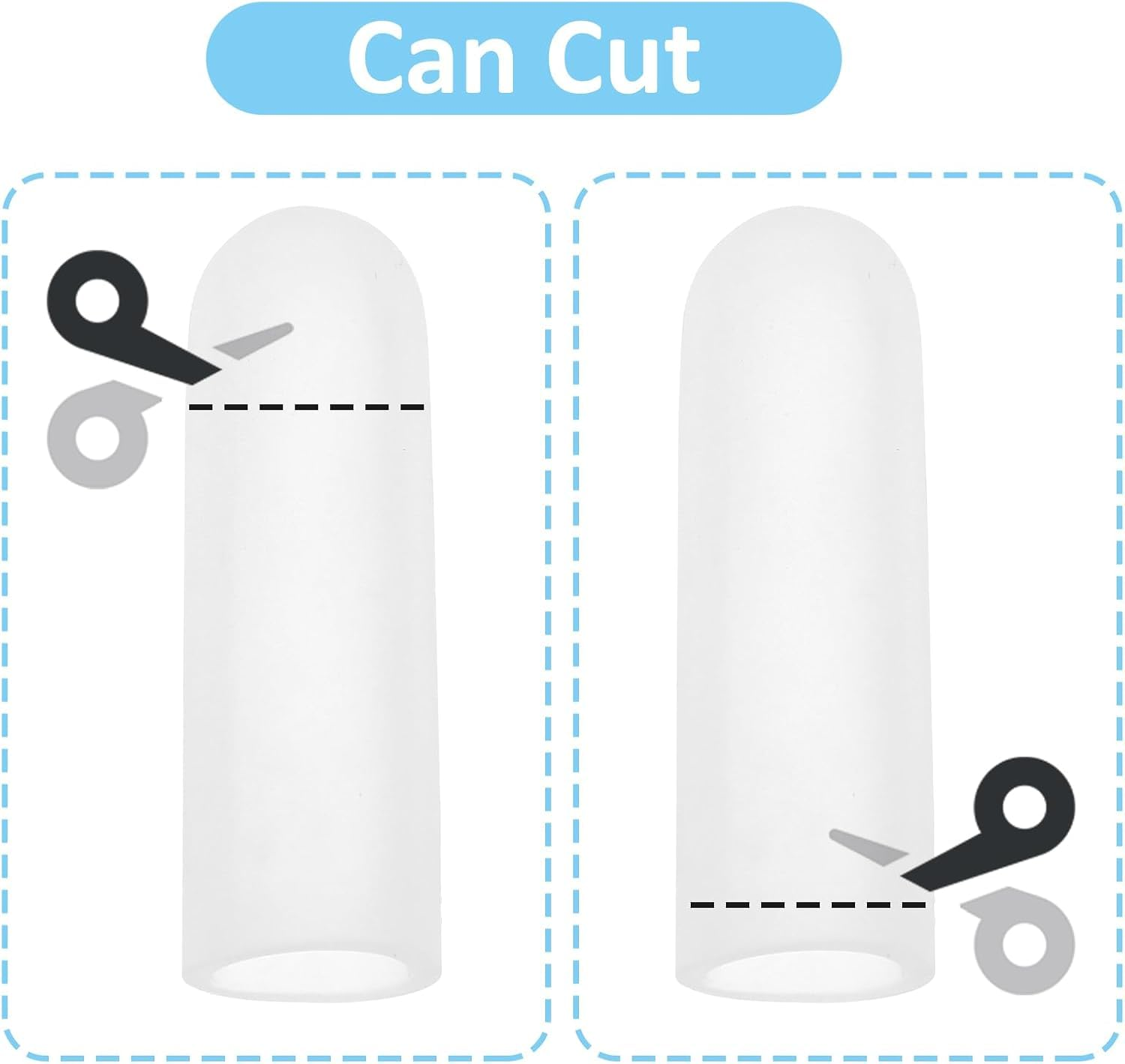 Gel Finger Cots, 14 Pieces Silicone Finger Protectors, Fingertip,Cracked Fingertip Treatment,Thumb Protector Covers for Hand Eczema Finger Arthritis image number 2