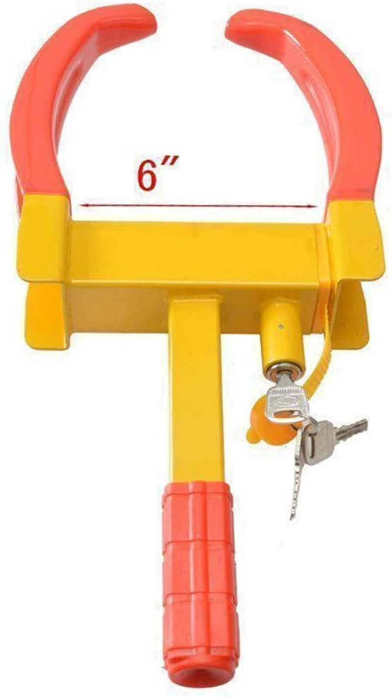 Wheel Clamp Lock Heavy Duty Vehicle Caravan Car Security anti Theft 2 Keys image number 2