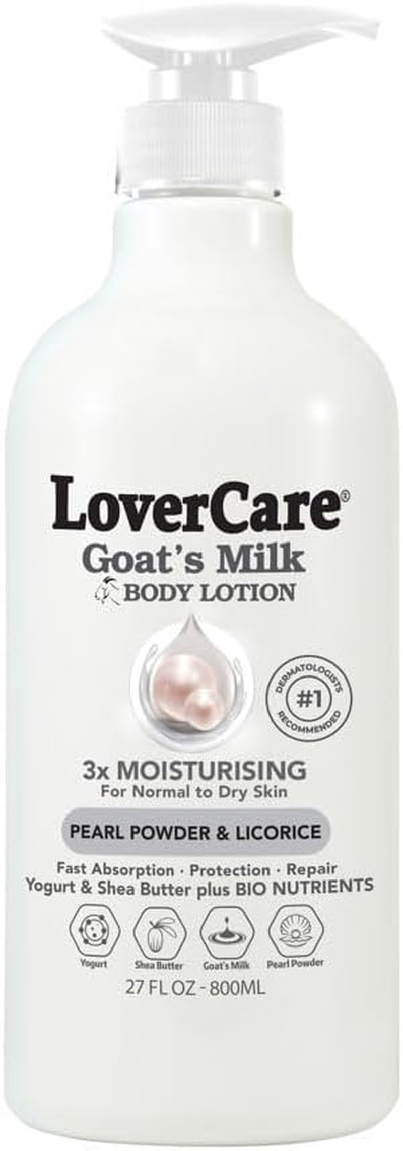 Combo Pack - Lovercare Goat'S Milk Body Wash with Pearl Powder 1200 Ml - Hand & Body Lotion Pearl Powder 800Ml image number 4