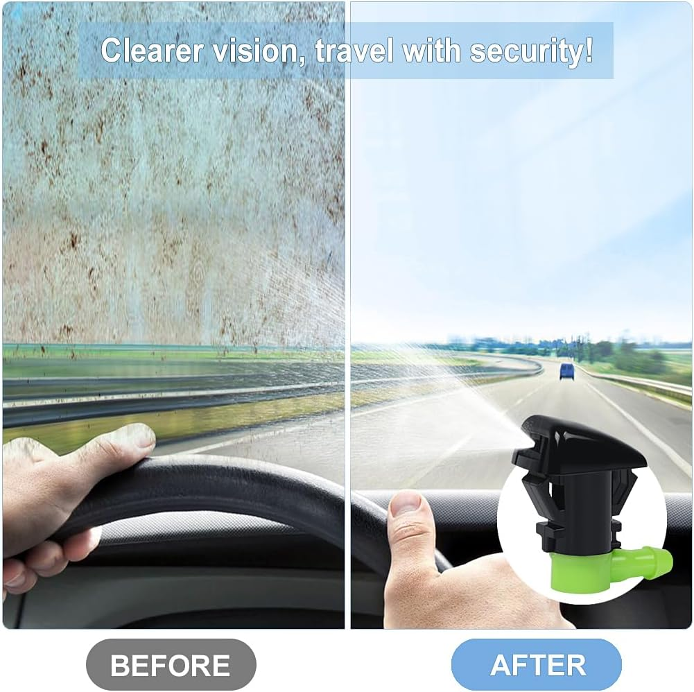 2 Pcs Adjustable Windshield Washer Nozzle Kit - Fit for Jeep Grand Cherokee 2011-2024, GMC Acadia/Buick Enclave 2007-2017, Chevy Traverse 2009-2017, Cadillac SRX 2010-2016, Wiper Fluid Spray Nozzle