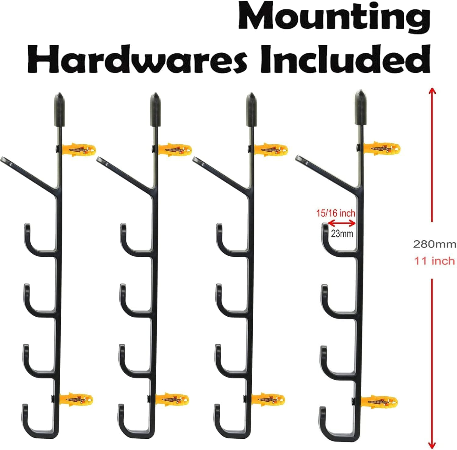 Five-Layer Golf Clubs Storage Organizers Rack, Wall Mount Storage Holder Golf Putter Holder Stand Golf Club Display Shelf Golf Putter Rack, Golf Club Display Cases Bracket - Holds up to 10 Golf Clubs image number 1