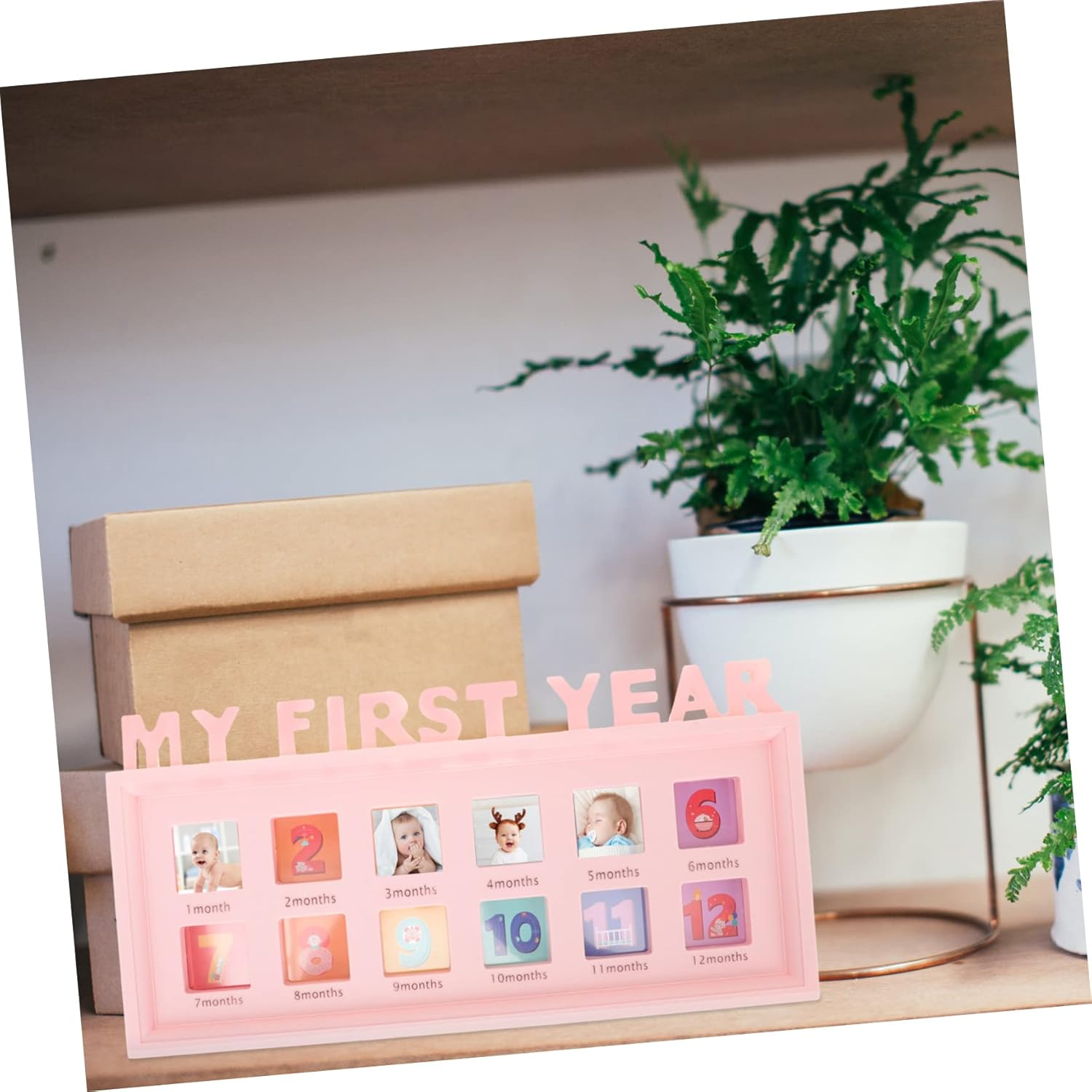 Boy Girl'S Growth Photo Frame Month Milestone Newborn Picture Frame for Boy Girl First Year Memory image number 6