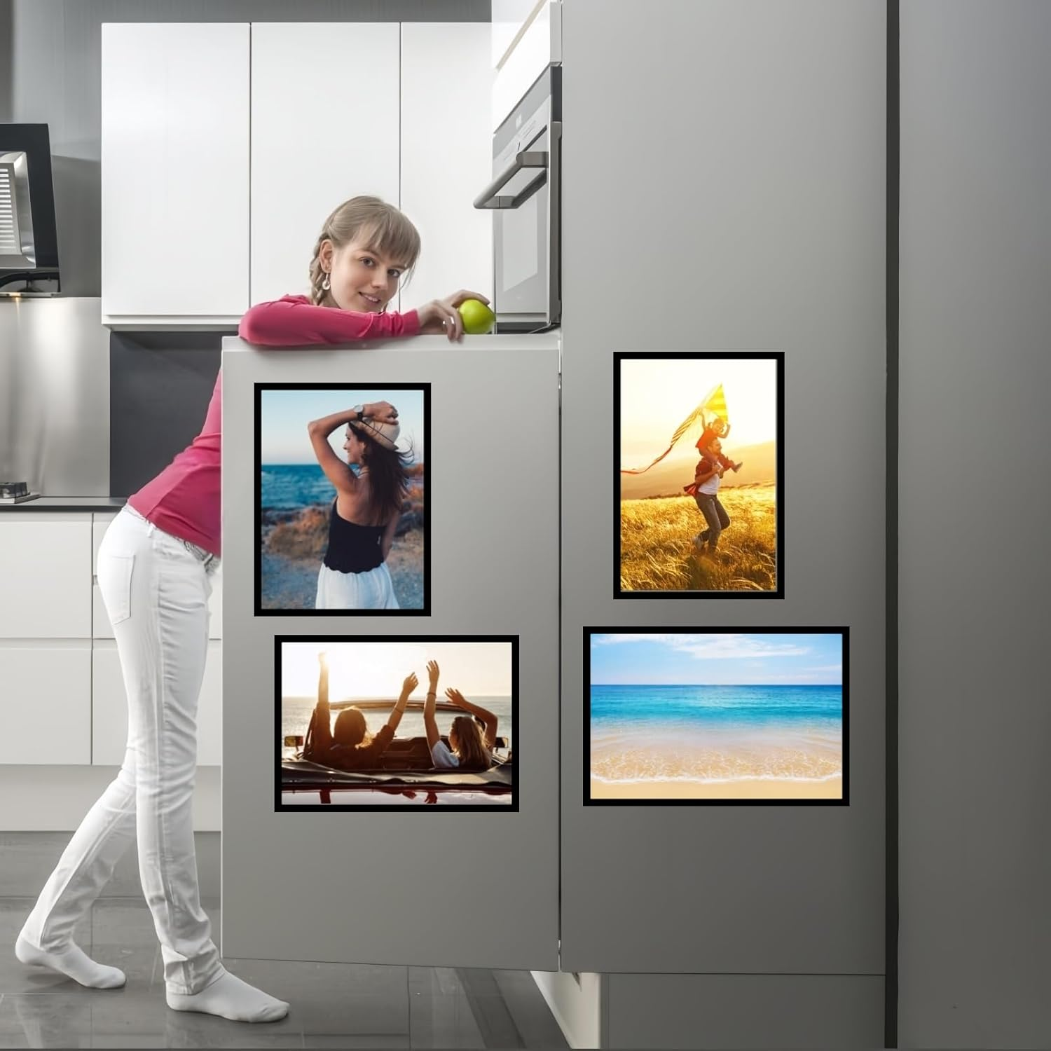 CHDEXU Magnetic Sign Holder A4, 10 Pack Self Adhesive Magnetic Picture Frame, Magnetic Photo Frames for Wall Window Sign Holder, Display Frames for Home Office School image number 4