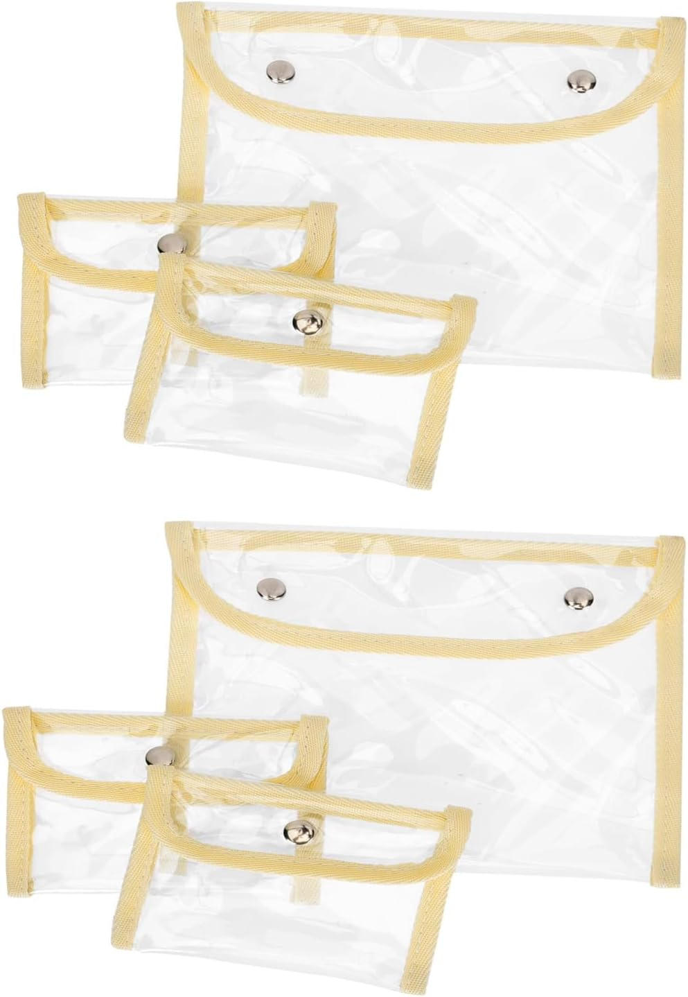 6-Piece PVC Transparent Bag Transparent Makeup Bag Pencil Bag ID Card Storage Bag Transparent Makeup Bag Portable Coin Purse Coin Purse Transparent Travel Bag Travel Storage Bag image number 6