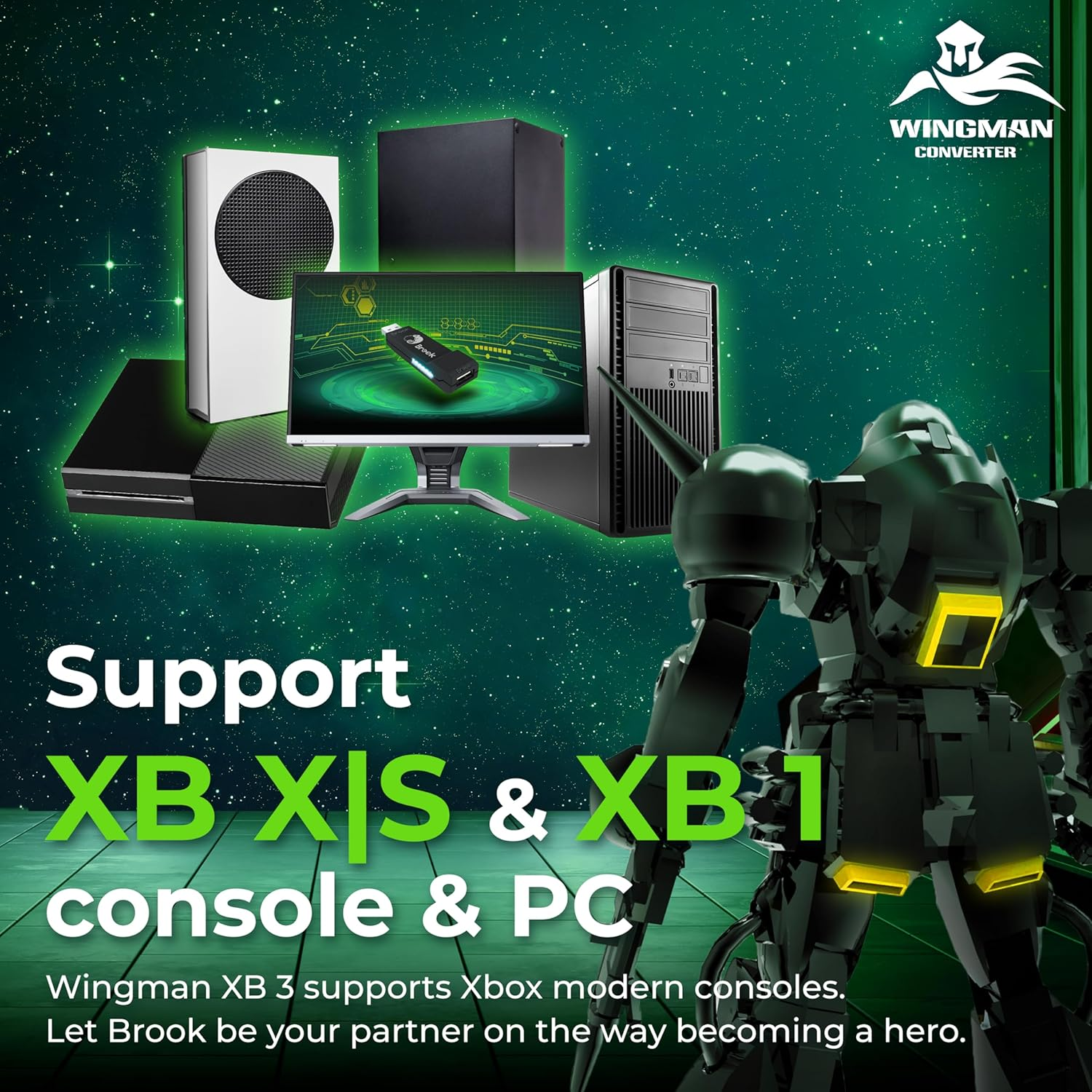 Brook Wingman XB 3 Converter with Keychain - Elevate Your Gaming: Wireless Adapter for Xbox Series X/S, Xbox One, and PC with Remap & Turbo Features [Exclusive Edition] image number 6