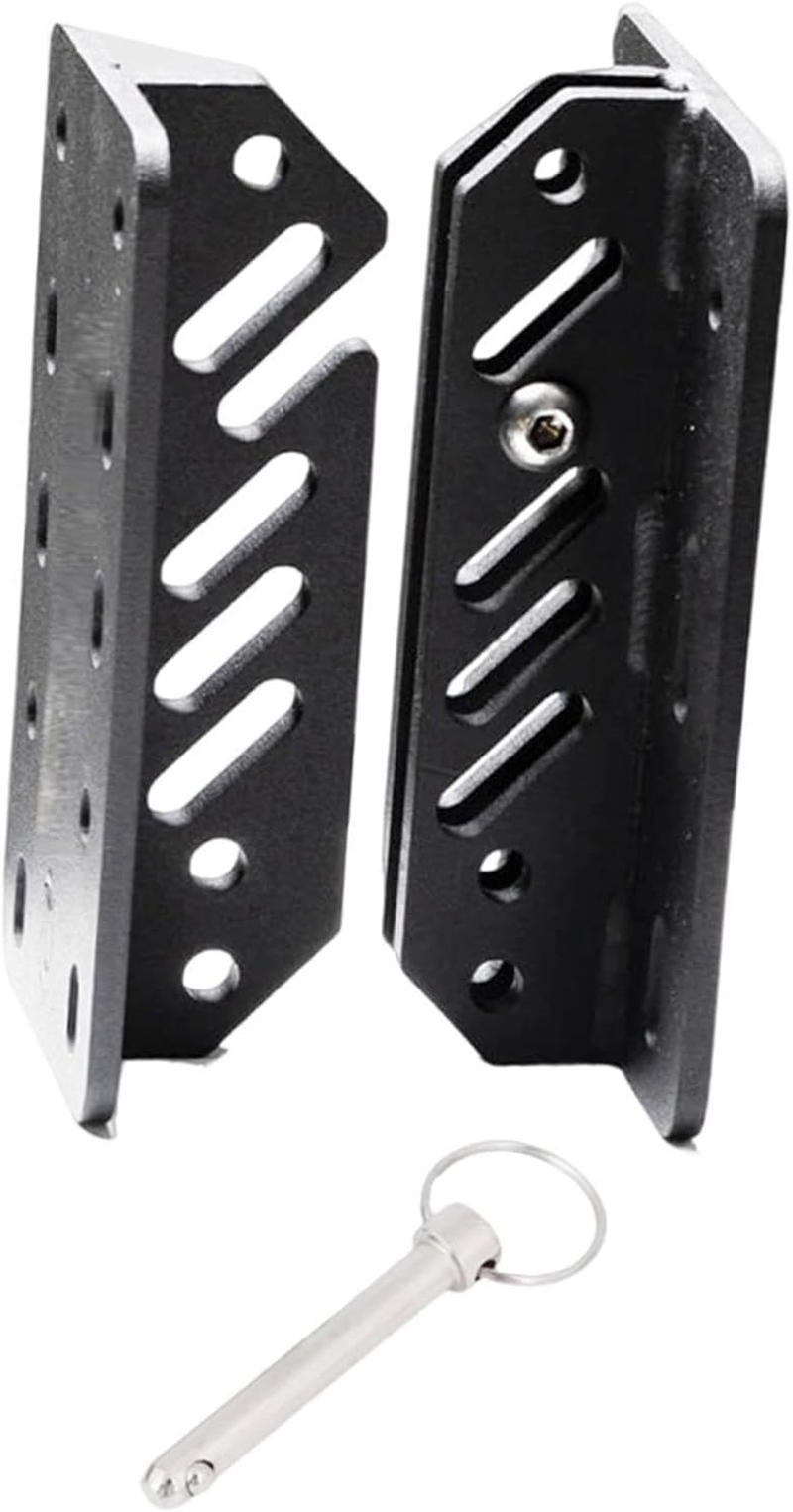 TENOL Awning Bracket Hardware Easy Use Wind Resistant Repair Parts Easy Installation Quick Setup Black Metal Heavy Duty Accessories, 2 Set