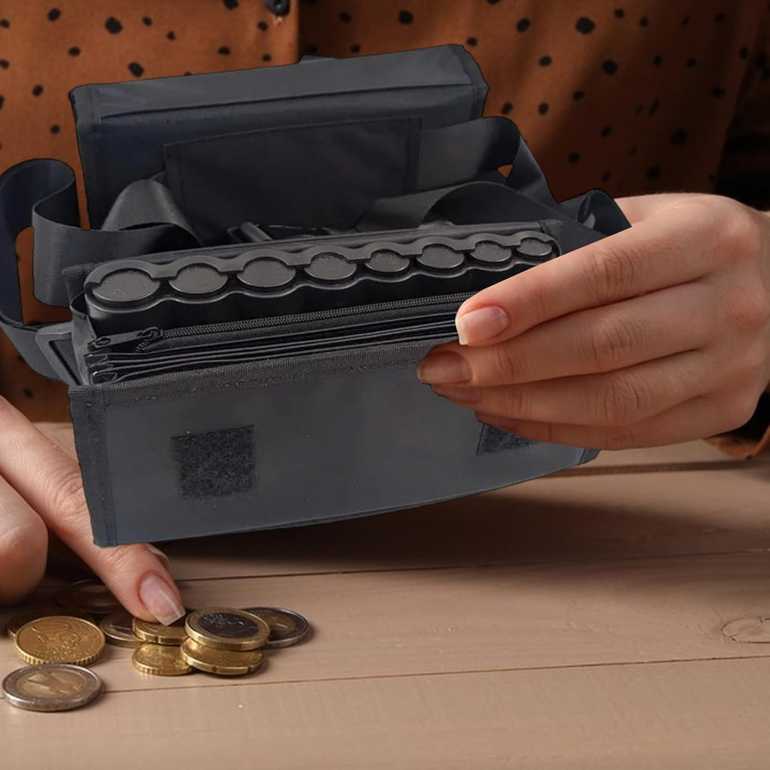 Wallet Bag - Coin Sorters Organizer Storage Bag, Heavy Duty Multipurpose Organizer Handbag | Luggage & Travel Perogar with Multiple Compartments for Servers S