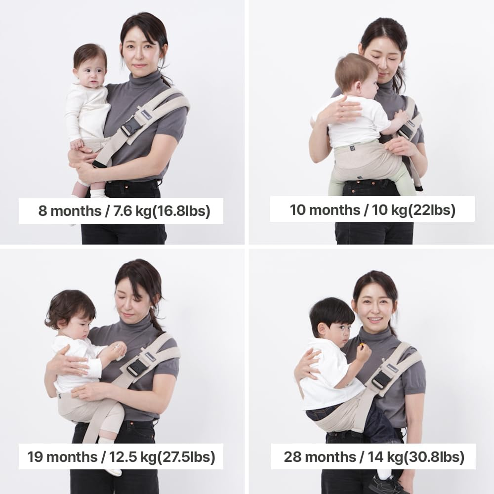 GOOSEKET 365 Toddler Carrier, 100% Cotton, Lightweight, Easy-To-Use, Portable, Suitable from 6-48 Months, Supports up to 44LBS (Khaki) - Brown Leopard image number 6