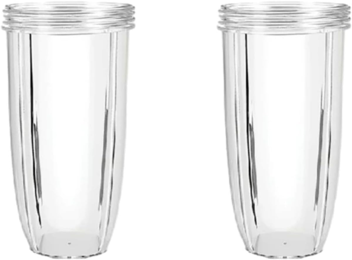 Juicer Cup Mug Clear Replacement ，Compatible for Nutribullet ，Nutri Juicer Keep the Food Bring Delicious and Healthy(2Pcs Transparent,Small Cup 18Oz) image number 5