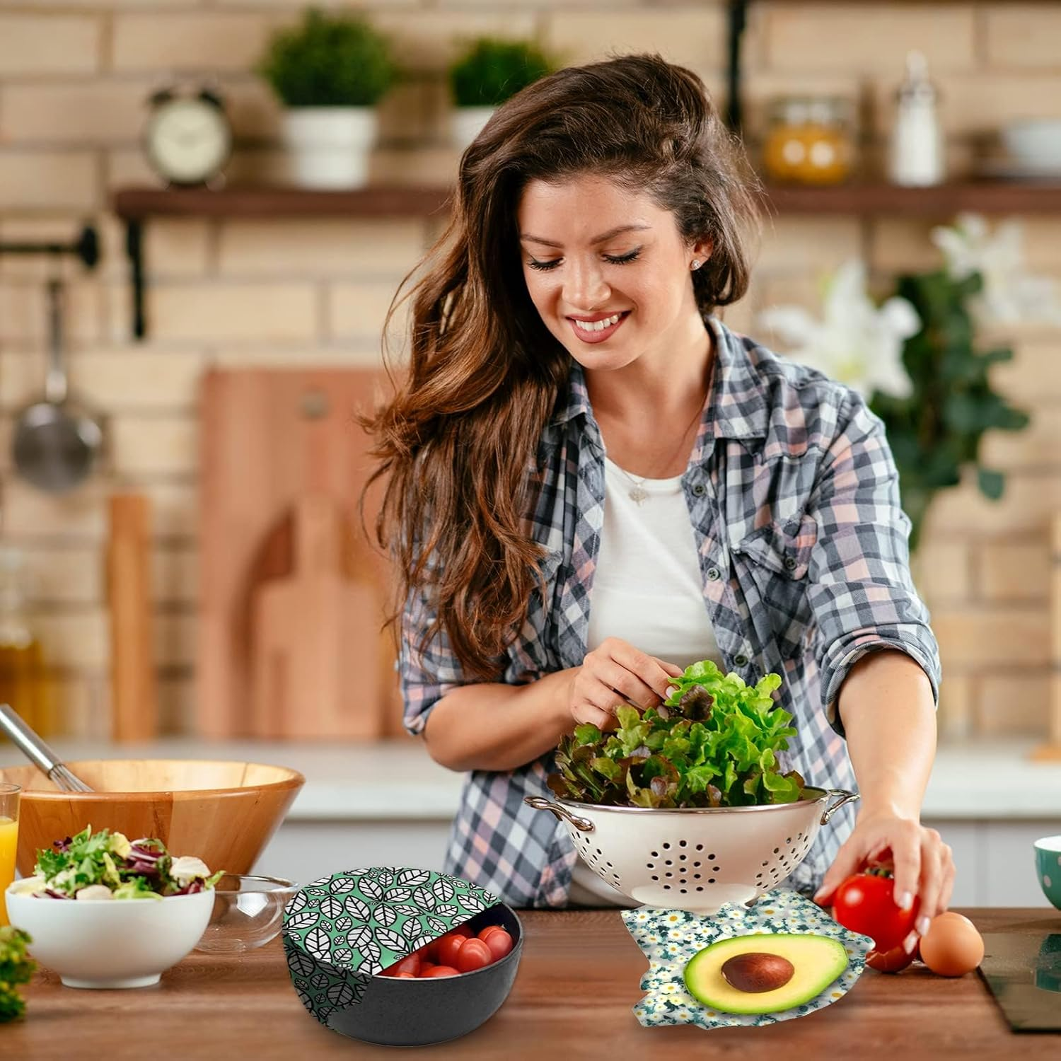 9 Pack Beeswax Wraps for Food, Eco-Friendly Beeswax Food Wraps, Bread Sandwich Wrapper - Organic, Sustainable, Zero Waste, Reusable Plastic-Free Food Storage Wrap, 1XL, 3M, 5S image number 2