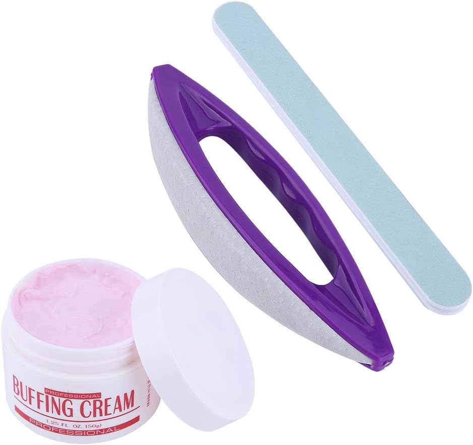 Nail Art Buffering Cream Manicure Brush Buffer Polish Set for Salon College Personal image number 5