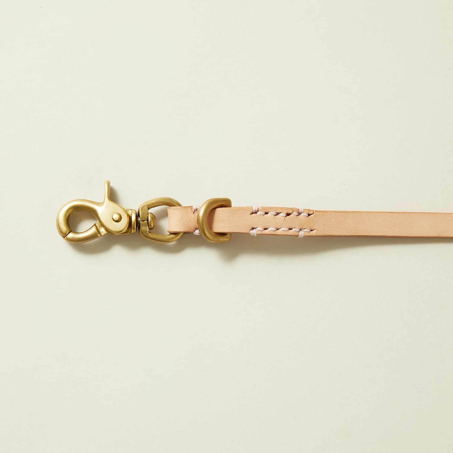 We Original All Leather Lead - Natural(M) for Medium and Large Dogs/Good Manners Dog Series