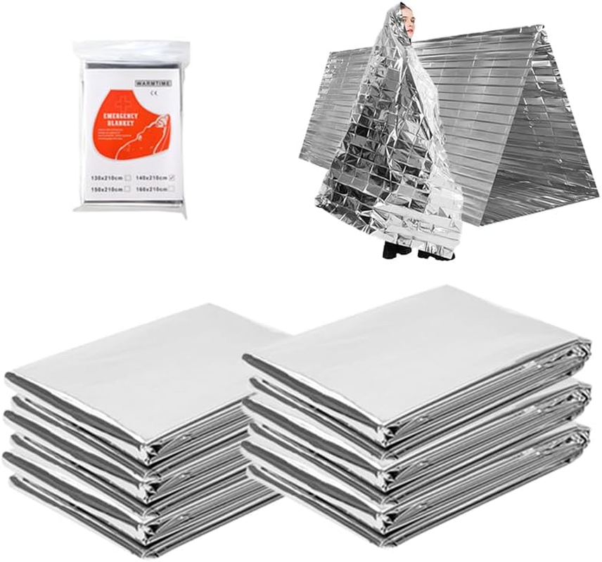 Rescue Blankets, Emergency Blanket, Emergency Thermal Blankets, Survival Reflectivethermal First Aid Foil Blanket for Camping and Emergency Ideal for Outdoors, Survival, Hiking, First Aid (6) image number 5