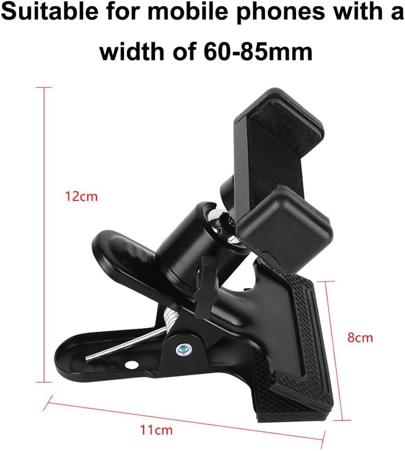 Clamp Holder Clamp Tripod with 1/4 Inch Ball Head, Camera Holder, 360 Degree Camera Flash Holder, Metal Tripod Clamp, Clamp Tripod Flash Rail Mounting Adapter, Clamp Tripod Flash Rail with Mobile image number 2