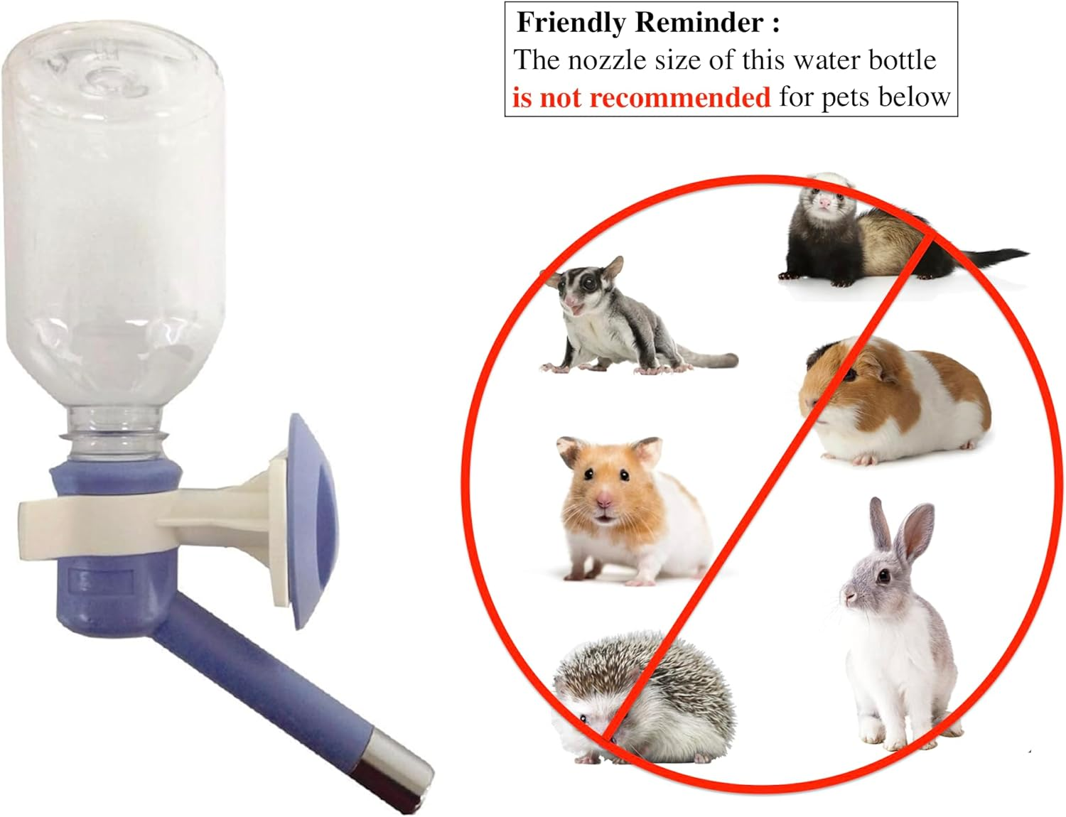 Choco Nose H590 Patented No Drip Small-Medium Sized Dog Water Bottle, Cat Water Feeder, Leak-Proof Pet Water Bottle, Mess-Free, Bpa-Free, 11.2 Oz / 330 Ml. Nozzle Diameter: 16Mm (Cornflower Blue) - Apple Green image number 6