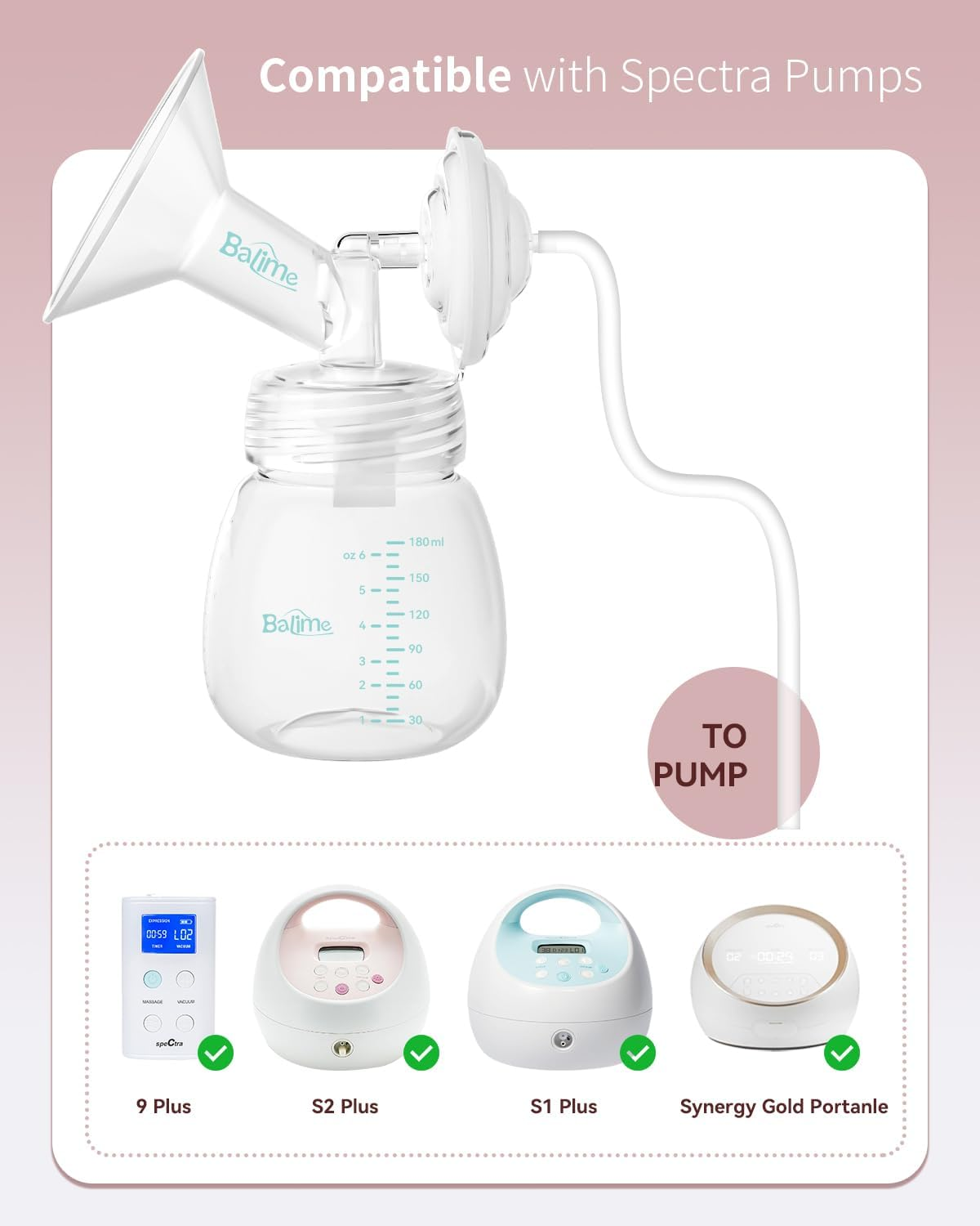 BALIME 17MM Wide-Mouth Flange Spectra Replacement Pump Parts for S1 S2 - Exact Fit Medical Grade Silicone Breast Pump Parts - BPA Free Spectra Pump Parts - Perfect for Travel & Working Moms (2-Pack) image number 5