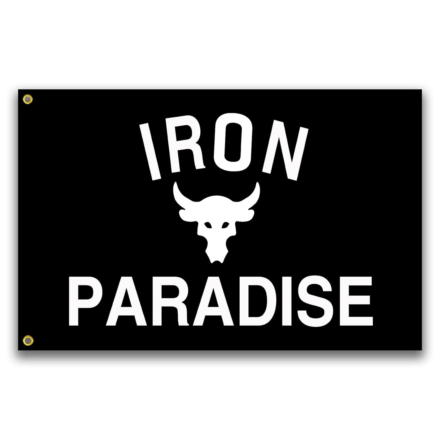 Iron Paradise Flag 3X5 Ft Motivational Flag Fitness Inspirational Flags for Room Guys Cool Flag for Home Gym Wall Decor College Dorm Man Cave Flag Banner