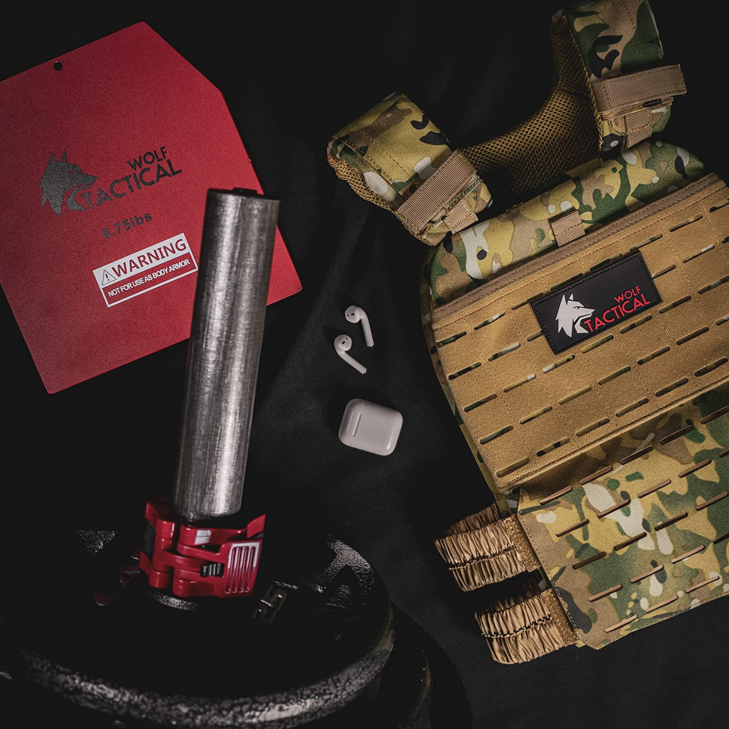 WOLF TACTICAL Weight Vest Plates - 5.75/8.75/14.5/19.75LB Pairs - Wods, Strength Training, Running, Heavy Workouts image number 2