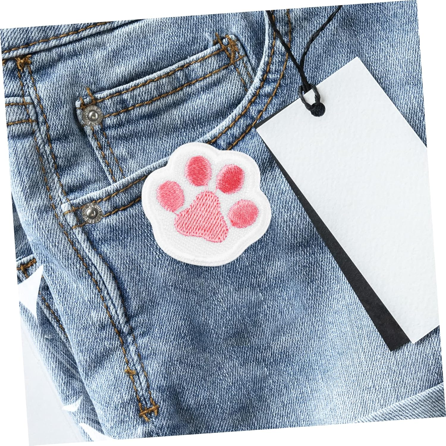 COHEALI 21 Pcs Cute Dog Paw Iron on Patches for Clothing Sewing Cartoon Sew on Patches Paw Print Patches Paw Print Iron on Patches Cat Patch Football Stickers the Dog Bag Polyester image number 3