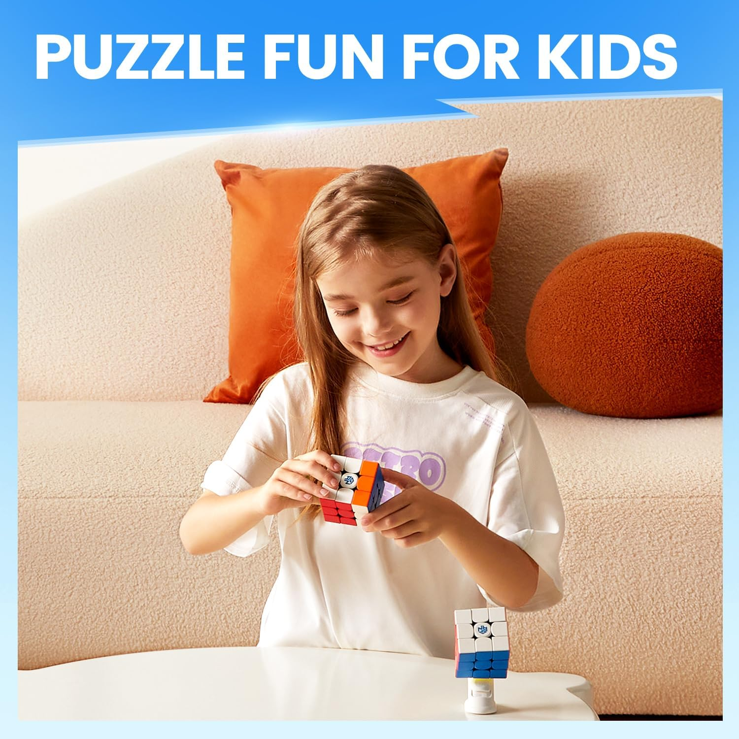 GAN 356 M, 3X3 Magnetic Speed Cube Stickerless Gans 356M Magic Cube (Lite Ver. 2020, No Extra GES) image number 2