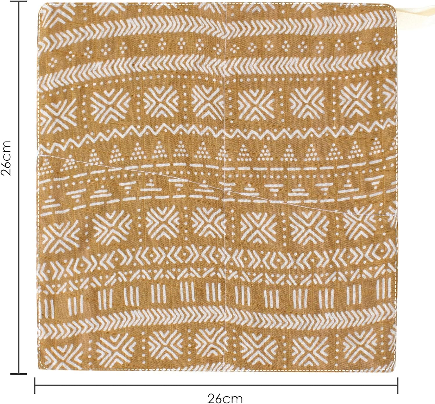 Lifetree Baby Washcloths Muslin 6 Pack, Muslin Squares Baby Face Towel and Washcloths for Bath, Soft Baby Muslin Cloths, Bibs for Girls & Boys 10.6 X 10.6Inch image number 5