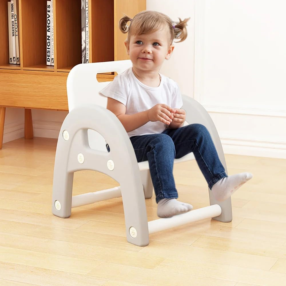 Kids Chairs, Toddler Activity Plastic Chair, Durable Chair for Kids Indoor or Outdoor Use, Activity Center outside Toys Chairs (Gray) image number 2