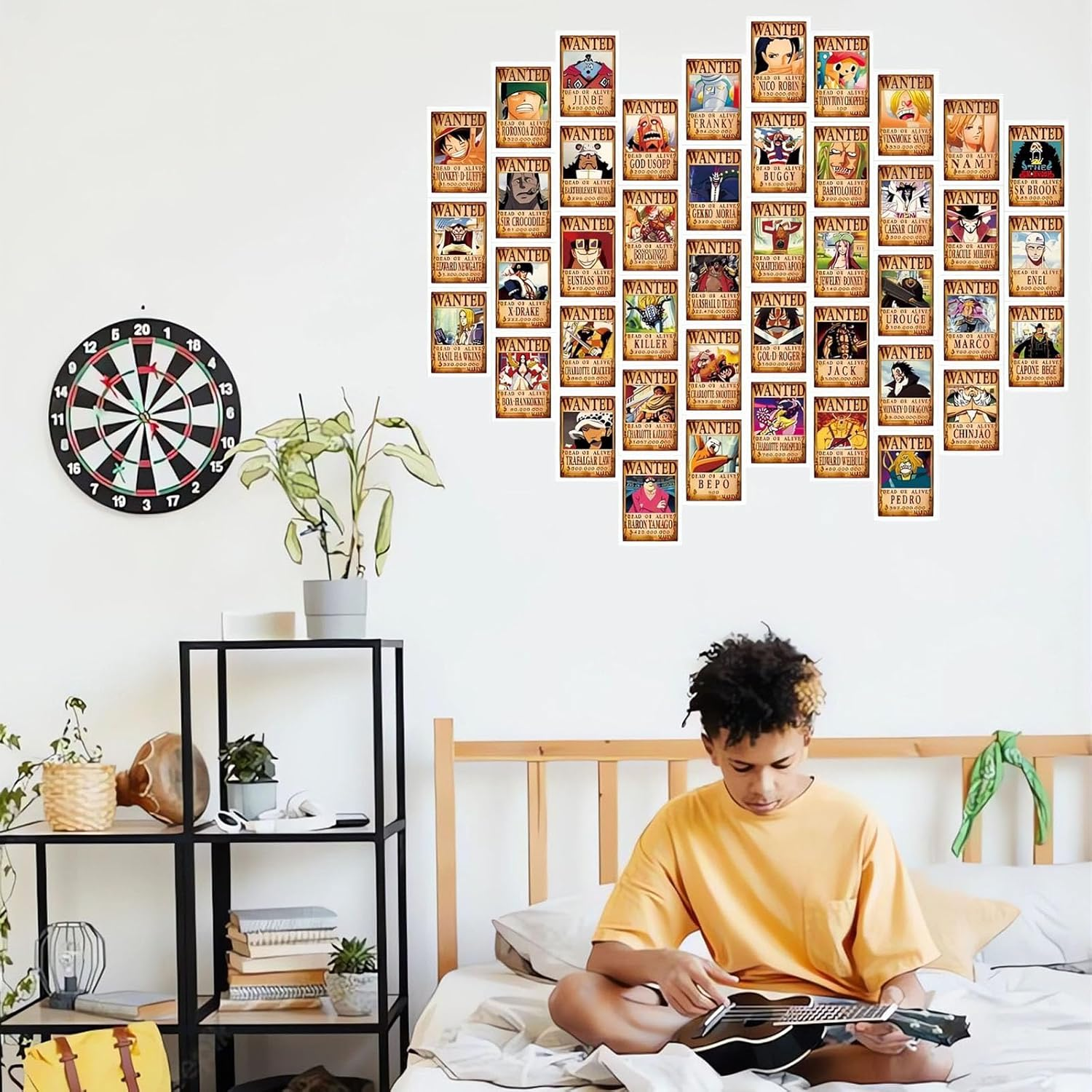 One Piece Wanted Poster Postcards - Set of 100 Anime Luffy Zoro Sanji Nami Usopp Chopper Robin Franky Brook Jinbei Cards for Wall Decoration and Gifts (6&times;4 In) image number 3