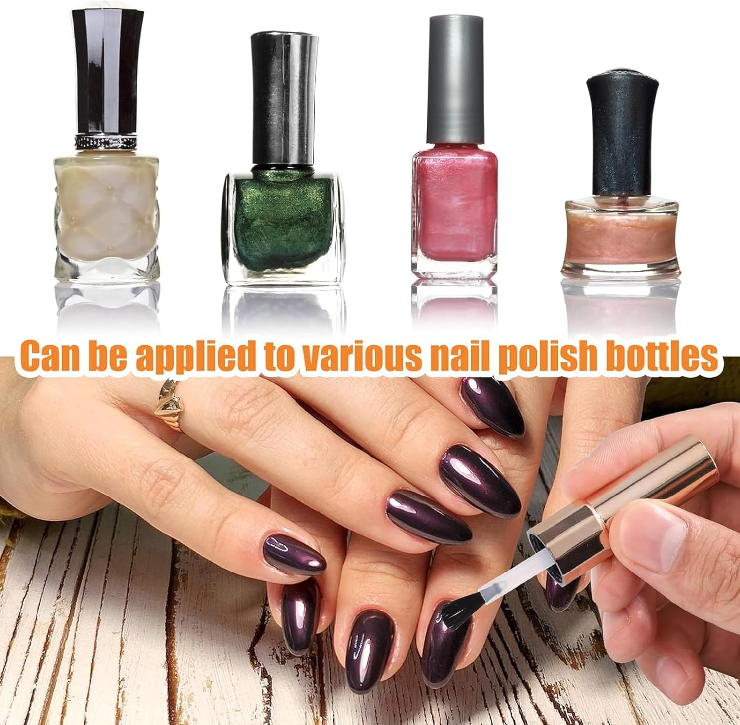 Tavvke 66 Piece Nail Polish Replacement Brushes, with Caps and Storage Box, Soft Bristle Dipping Powder & Gel Liquid Brush Heads for Salon image number 2