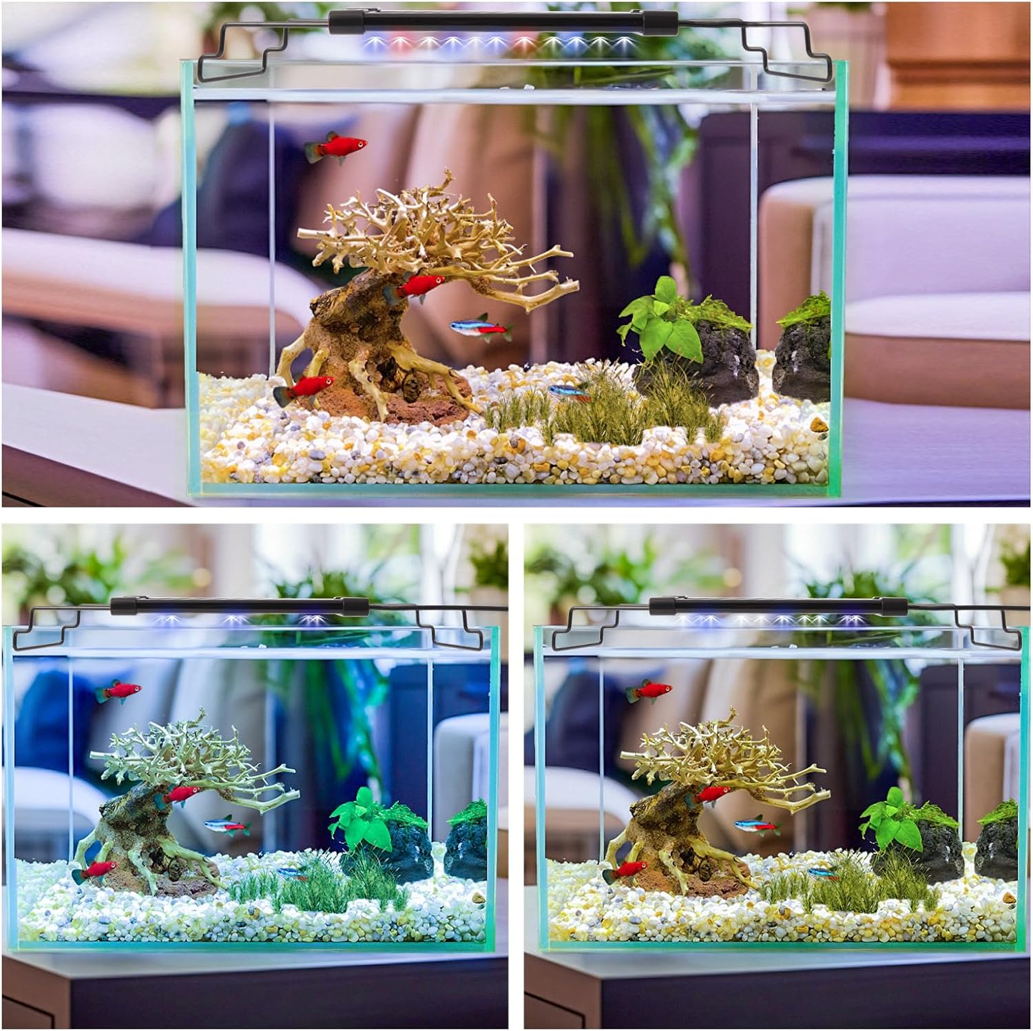 ABESTFISH Aquarium Light, 10W Full Spectrum USB Fish Tank Light with Extendable Brackets, Adjustable Aquarium Plant Light with External Controller, for 30-45CM Aquarium image number 6